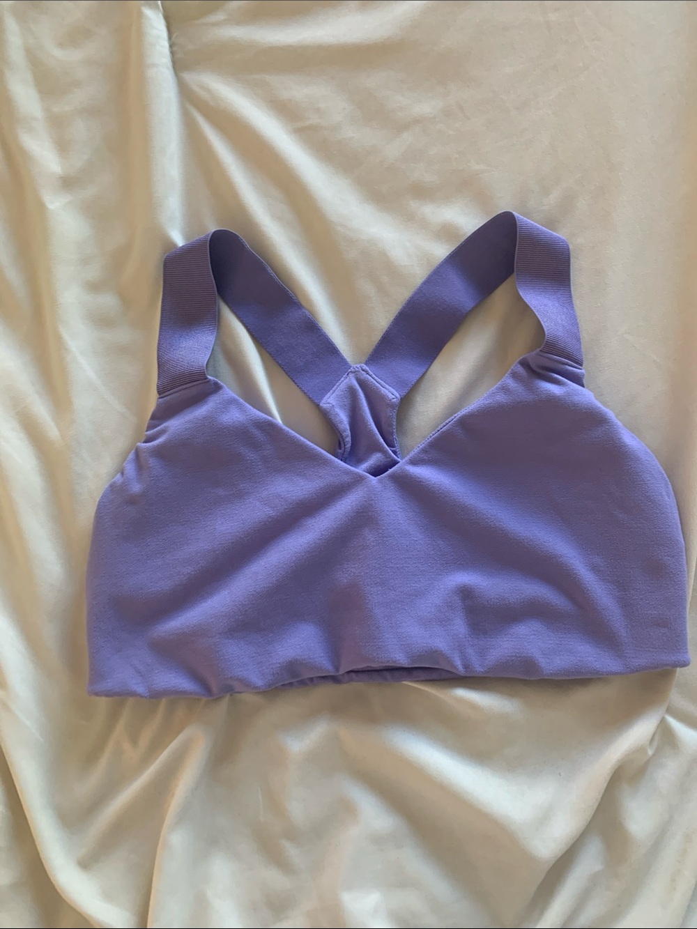 aerie Lavender Stretch V-Neck Sports Bralette